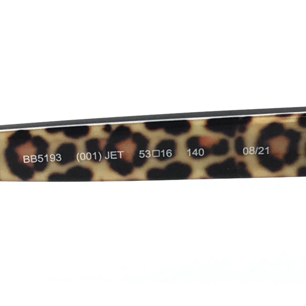 Bebe Eyeglasses Frames BB5193 001 JET Black Brown Leopard Print 53-16-140